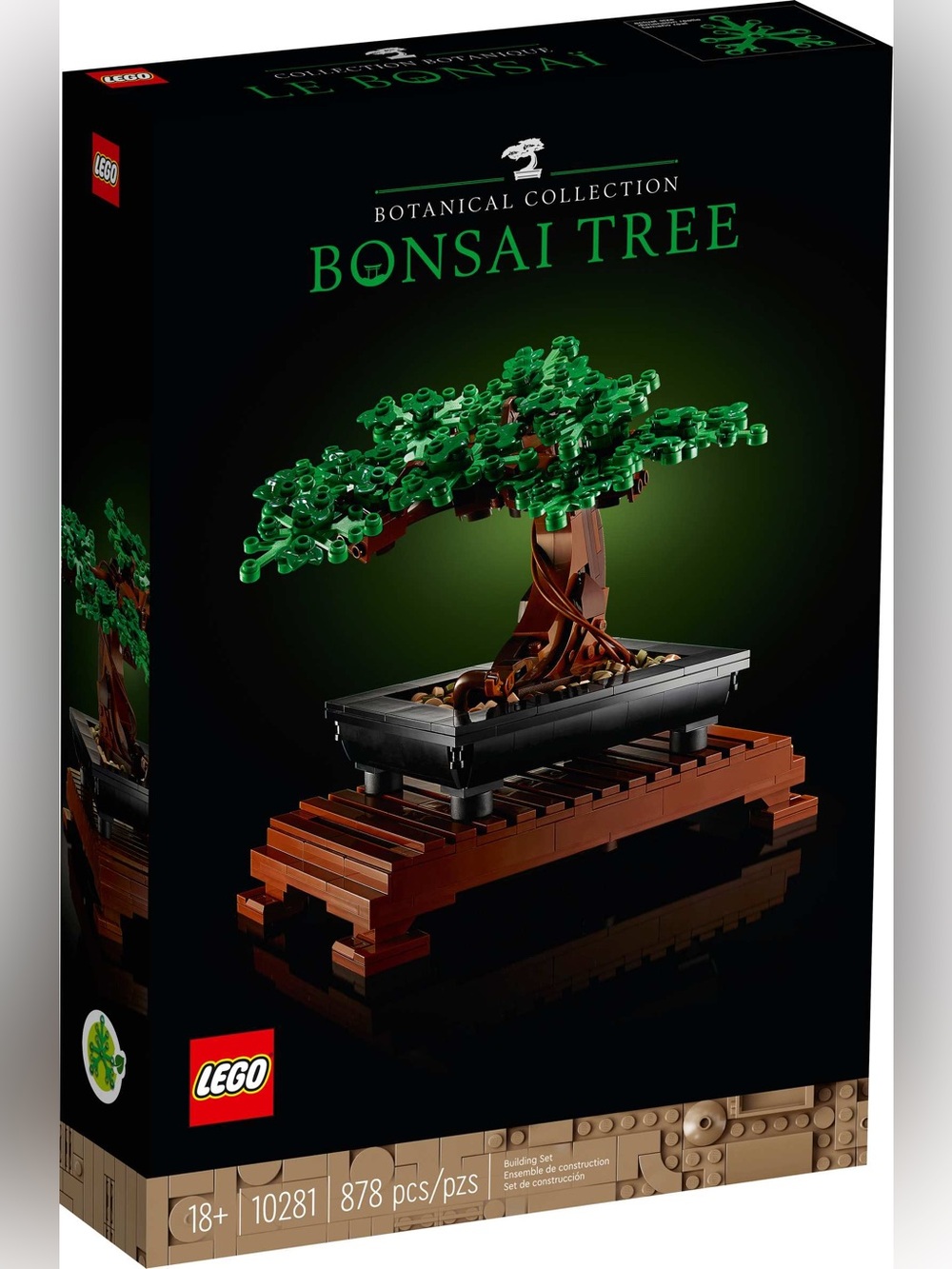 Lego Botanical Collection Bonsai Tree - Green, Brown, Black